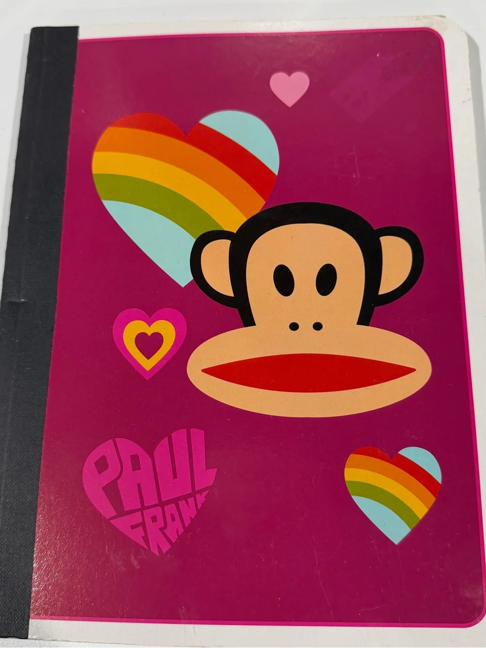 Y2K Vintage Paul Frank Lot of Binder, Composition Notebook & Tin School Set